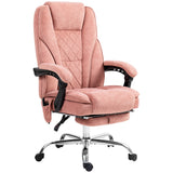 Massage Office Chair, Reclining Computer Chair with Adjustable Height and Footrest