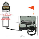 Remorque de vélo pour chien 3 en 1, lit pour animaux avec laisse de sécurité, roues à dégagement rapide, coussin pour petits chiens