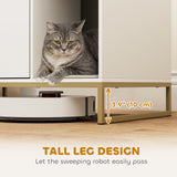 Enclosure pour bac à litière pour chat avec pieds hauts, 31,5