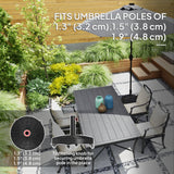 Round Umbrella Base with Wheels, Cement-Filled 55 lbs Parasol Stand