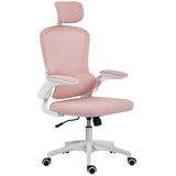 Ergonomic Mesh Office Chair, High Back Desk Chair with Rotatable Headrest, Lumbar Support