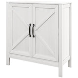 Sideboard Buffet, Kitchen Storage Cabinet with Barn Door and Adjustable Shelves