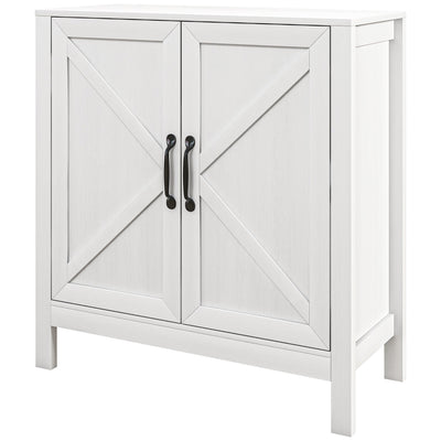 Sideboard Buffet, Kitchen Storage Cabinet with Barn Door and Adjustable Shelves