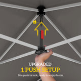 8 x 8 ft Pop Up Canopy Tent with 1-Button Push Easy Setup, UPF 50+ A-Frame Outdoor Instant Canopy