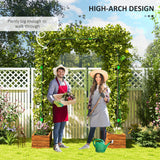 Arched Garden Trellis, 8 FT Tall Metal Plant Trellis Support with Trellis Netting for Climbing Plants
