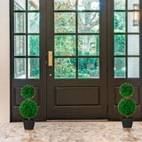 Lot de 2 arbres topiaires en buis artificiel