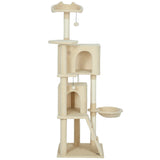 63 Inch Cat Tree with Sisal Scratching Posts