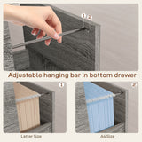 Mobile Printer Stand with Charging Station USB Ports Locking Filing Cabinet for A4 Letter Size