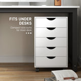 File Cabinet with 5 Drawer Wheels