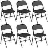 Set of 6 Metal Foldable Chairs