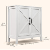 Sideboard Buffet, Kitchen Storage Cabinet with Barn Door and Adjustable Shelves