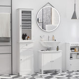 Tall Bathroom Cabinet, Bathroom Storage Cabinet with Drawers, 2 Doors and Adjustable Shelves
