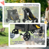 Poussette pour animaux pliable avec roues avant universelles, voiture pour chats et chiens de grande et moyenne taille