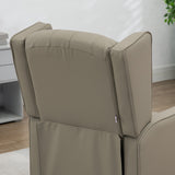 Fauteuil d'appoint en similicuir avec rembourrage épais pour le salon