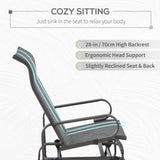 Patio Glider with Breathable Mesh Fabric, Outdoor Glider Chair