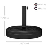 Base de parasol en béton 40lbs avec effet rotin