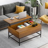 Lift Top Coffee Table with Hidden Storage Compartment Lift Tabletop Center Table for Living Room