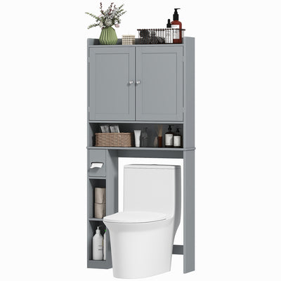 Modern Over the Toilet Storage Cabinet with 2 Doors