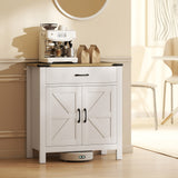 Buffet de cuisine, armoire de rangement de cuisine style fermette avec tiroir et étagère pour salon