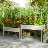 2 Tiers Wood Plant Raised Bed Flower Vegetable Herb Grow Box Stand Garden Step Planter Stand Free Combination