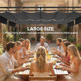 19' x 10' Pergola with Retractable Canopy