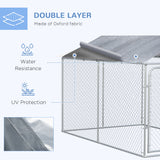 Dog Kennel Outdoor, Heavy Duty Playpen with Secure Lock, 13.1' x