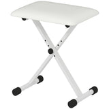 Adjustable Piano Bench, X-Style Folding Piano Stool with Padded Seat, Keyboard Chair