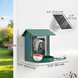 Smart Bird Feeder Camera Solar Powered with AI Identify 16000+ Birds