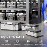 3 Pieces Tool Box Set, Stainless Steel Toolbox with Tray