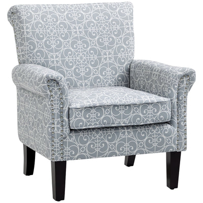 Fauteuil d'appoint rembourré, fauteuil simple avec revêtement en lin doux au toucher