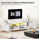 Entertainment Center with RGB LED Lights, TV Stand for 65-85 Inch TV