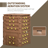 Compost Bin, Garden Composter with 80 Vents and 2