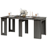 Table à manger extensible, Table de cuisine modulable pour petits espaces, Peut accueillir jusqu'à 6 personnes