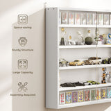 5-Tier Display Cabinet, Shot Glass Display Case, Glass Curio Cabinet with 2 Glass Doors and 4 Adjustable Shelves