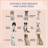 Rattan Dog House with Canopy, Wicker Dog Bed with Water-Resistant Cushion, for Small and Medium Breeds