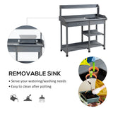 Potting Bench Table Garden Work Bench Workstation with Drawer