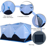 5-8 Person Insulated Ice Fishing Tent Shelter with Ventilation Windows and Carry Bag, for -22℉
