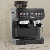 Machine à espresso 15 bar, cafetière Barista avec mousseur à lait