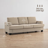 3 Seater Sofa with USB Ports & Cup Holders