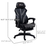 Gaming Chair, Ergonomic Computer Chair with Footrest, Headrest, Recliner Swivel Seat with Adjustable Height