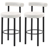 Bar Stools Set of 2, Bar Height Stools with Footrest for Kitchen Island