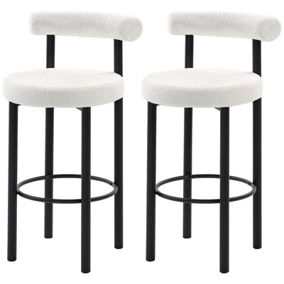 Bar Stools Set of 2, Bar Height Stools with Footrest for Kitchen Island