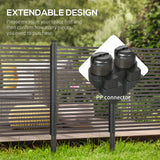 Clôture de jardin en métal piquets pour sol dur et mou, 5 ft(H) clôture d'extérieur avec pieds
