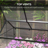 Wood Elevated Planter Box with Cold Frame Greenhouse, Raised Garden Bed for Vegetables