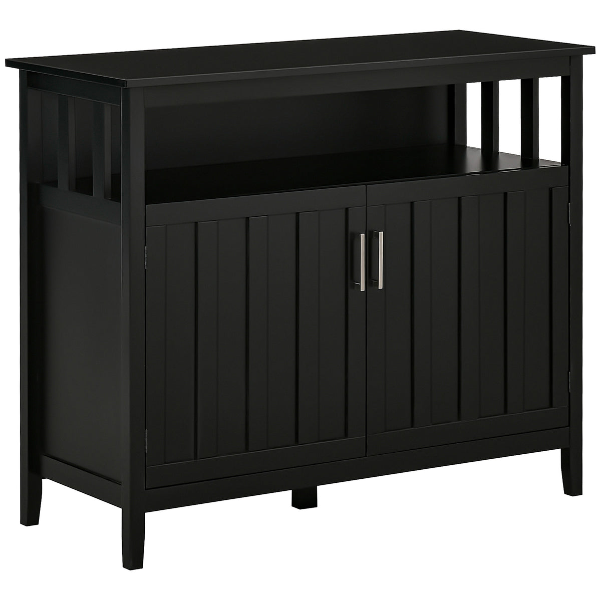 Buffet-bahut meuble-rangement console avec 2 portes et tablettes ajustables pour cuisine et salle à manger