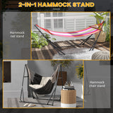 Support de hamac pliable, support de chaise hamac portable 2 en 1 seulement avec sac de transport