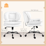 Criss Cross Chair, Swivel Wide Office Chair with Leathaire Upholstery
