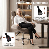 Big and Tall Office Chair Footrest Executive Desk Chair High Back Snowflake Velvet Reclining
