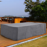 Housses de mobilier patio résistant au vent anti-UV tissu Oxford 300D grand couvre-sofa sectional extérieur 97