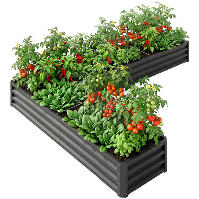 L-Shaped Raised Garden Bed, 82